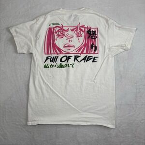 Vitriol Full of Rage White Short Sleeve Graphic Shirt Men's Medium
